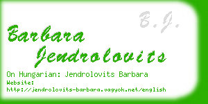 barbara jendrolovits business card